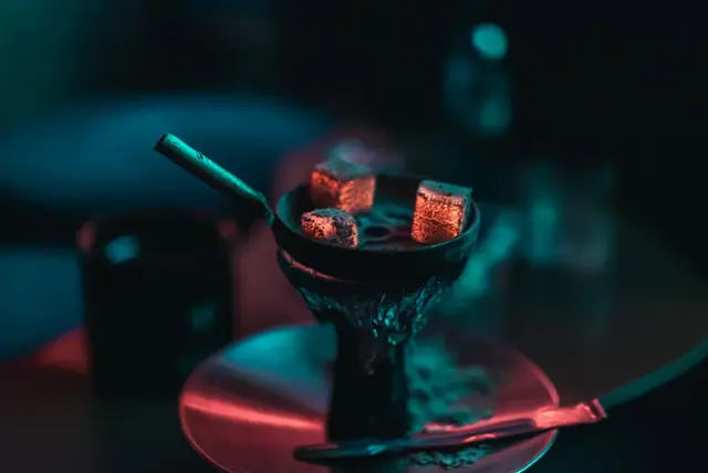 Hookah coals close up
