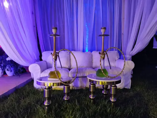 Hookah setup for event lounge